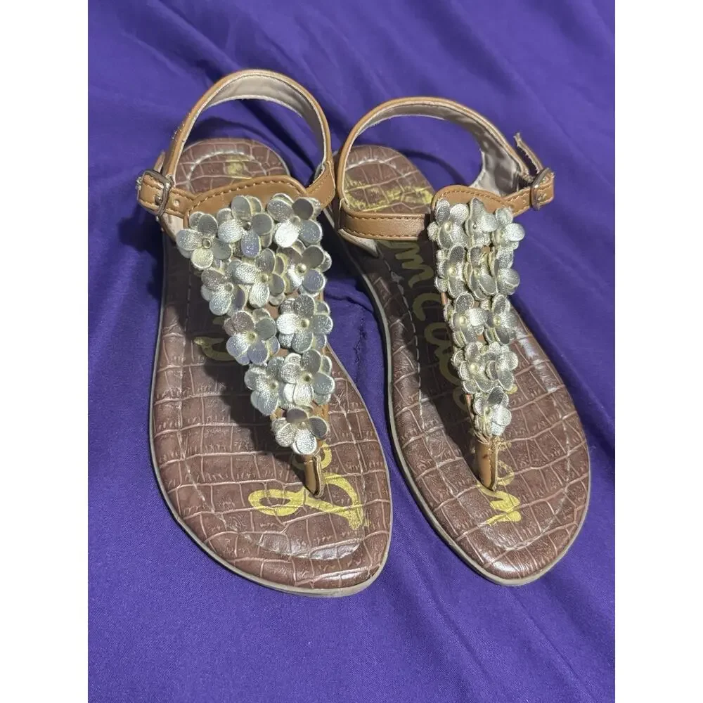 Sam Edelman Girls' Gigi Floral Strappy Sandals Size Little Girls 12